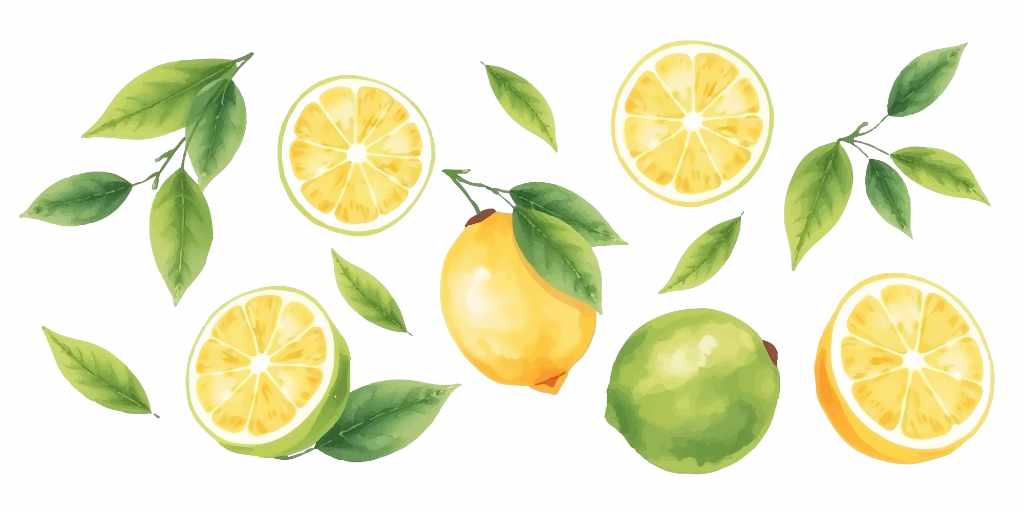 Set,Of,Lemons,And,Limes,In,Watercolor,Style.,Various,Sizes Ekologisk Apelsinjuice - Finca Solmark